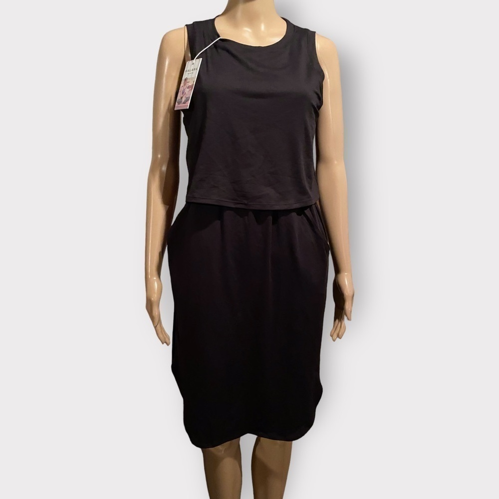 Halara Sleeveless Back Cut Out Mini Dress Black XS